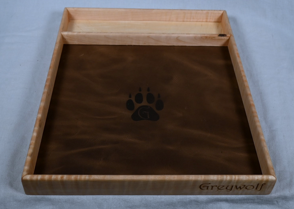 Dice Rolling Tray - Figured Maple