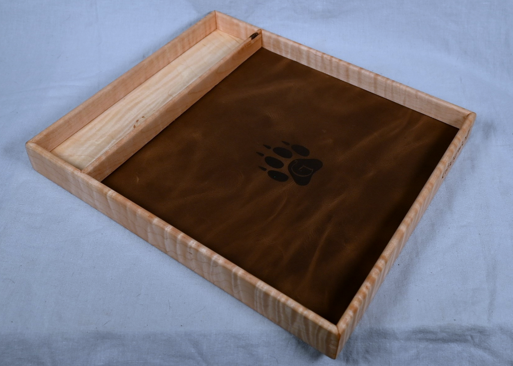 Dice Rolling Tray - Figured Maple