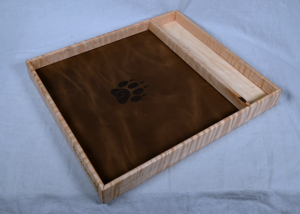 Dice Rolling Tray - Figured Maple