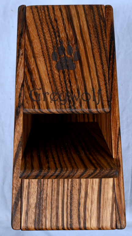 Collapsible Dice Tower - Zebra Wood