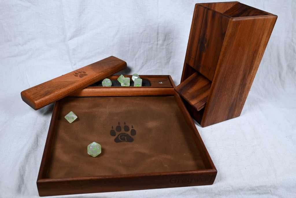 Dice Rolling Tray - Black Walnut