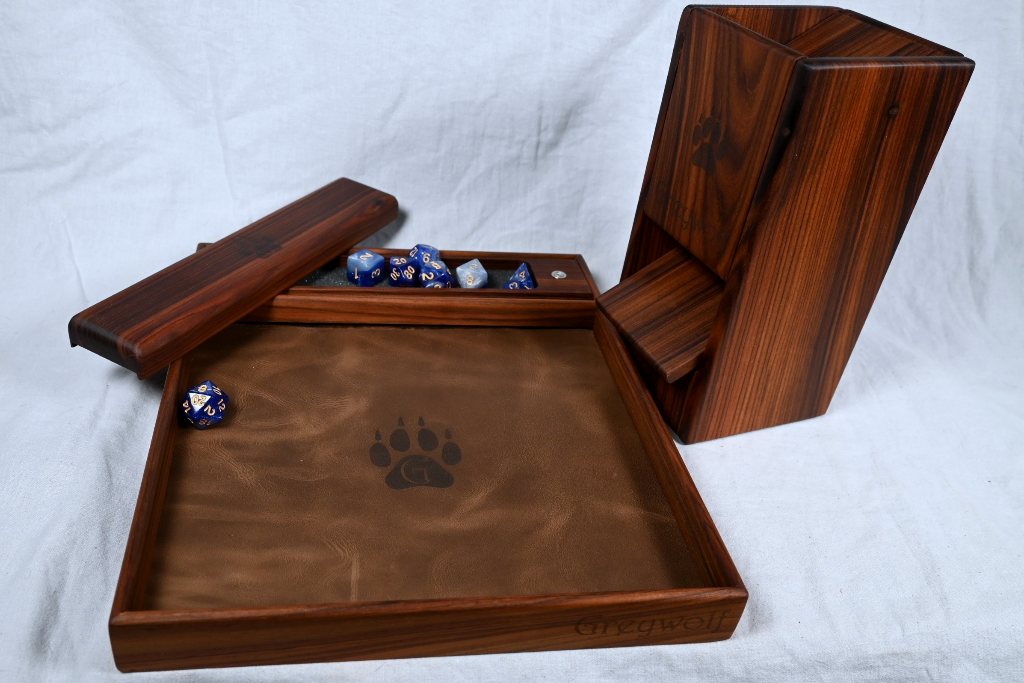 Dice Rolling Tray - Bolivian Rosewood